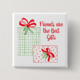 Watercolor Urlaub Freunde sind die besten Geschenk Button