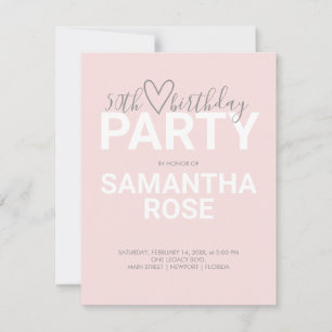 Watercolor Valentine 50. Geburtstagsparty