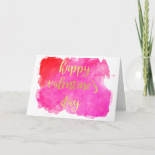 Watercolor Valentine's Day Card Feiertagskarte