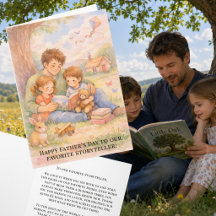 Watercolor-Vatertagskarte mit Kindern