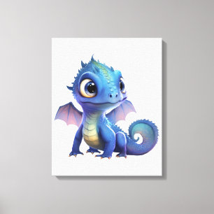 Watercolor Vector Lila und Blue Niedlich Baby Drag Leinwanddruck