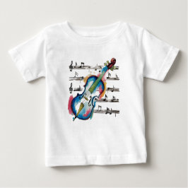 Watercolor Violin Baby Jersey T-Shirt