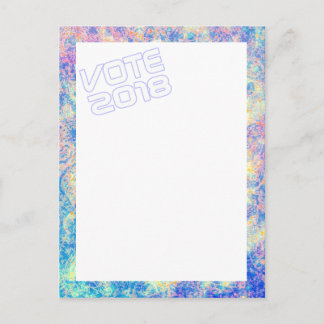Watercolor VOTE 2018 Postkarte