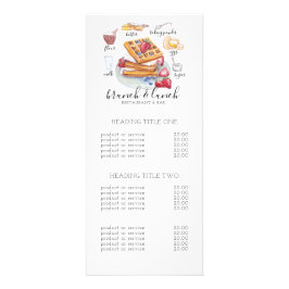 Watercolor Waffle Logo Restaurant Rezept Business Werbekarte