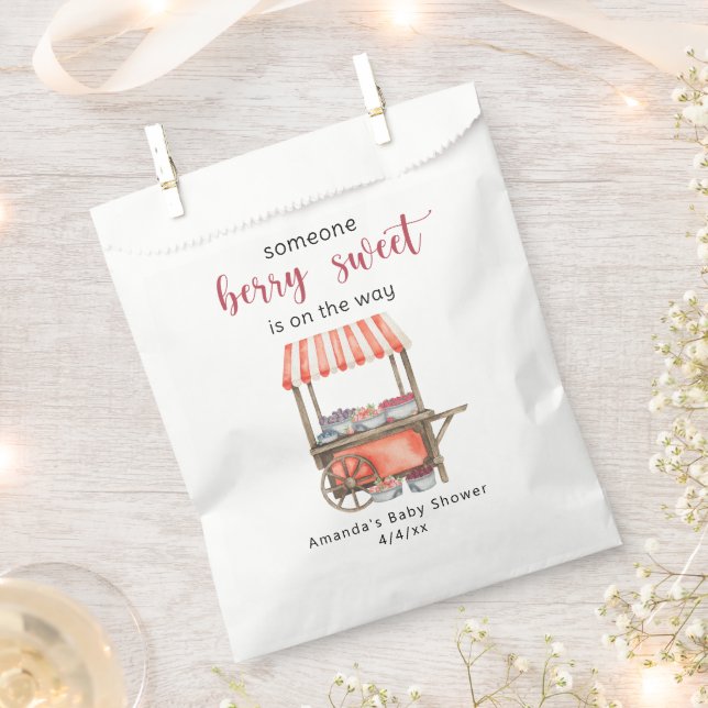 Watercolor-Wagen Beeren Baby-Party Geschenktütchen (Ausgeschnitten)