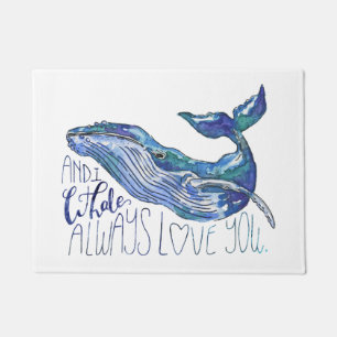 Watercolor-Wal - i-Wal-immer Liebe Sie Fußmatte