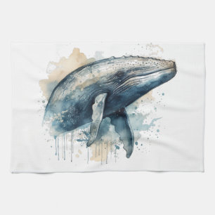 Watercolor-Wal-Wunder Geschirrtuch