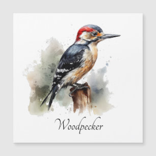 Watercolor-Wald-Specht, individuell Magneteinladung