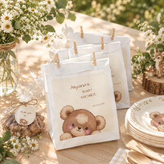 Watercolor-Wald süße Bär-Baby-Party Geschenktütchen