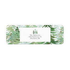 Watercolor Wald Wintertaufe