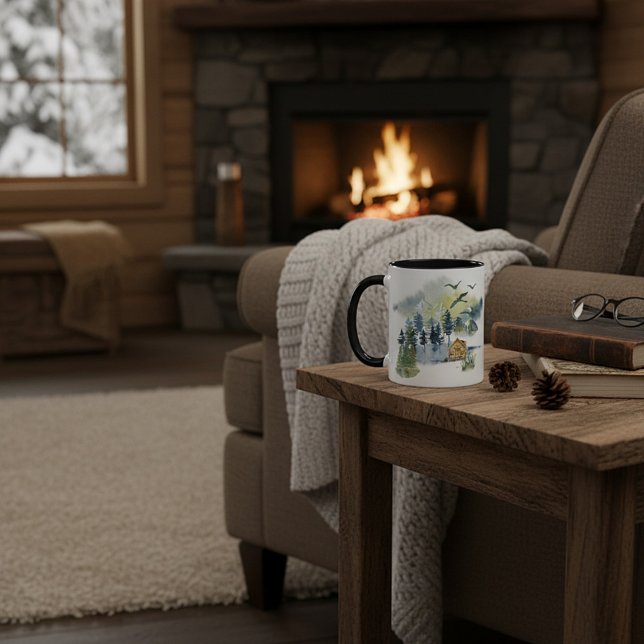 Watercolor-Waldszene Tasse (Von Creator hochgeladen)