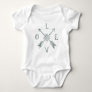 Watercolor Wanderlust Abenteuer III   LIEBE Baby Strampler
