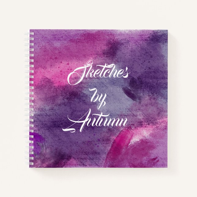 Watercolor Wash Anpassbare Skizze Notizbuch (Vorderseite)