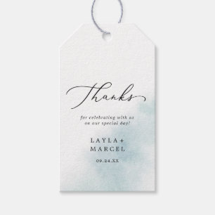 Watercolor Wash Blau Vielen Dank für Ihre Unters Geschenkanhänger