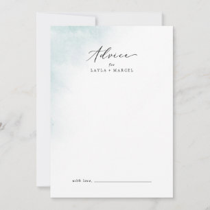 Watercolor Wash Blue Wedding Hinweiskarte