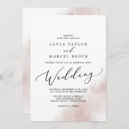 Watercolor Wash | Blush Wedding Einladung