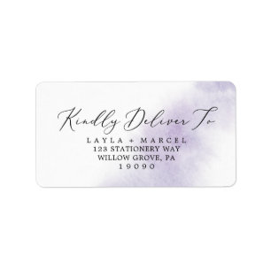Watercolor Wash Labels für Lila UAWG Adressaufkleber