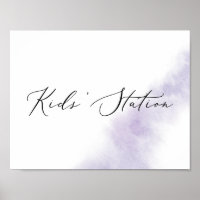 Watercolor Wash | Lila waagerechte Kinderstation