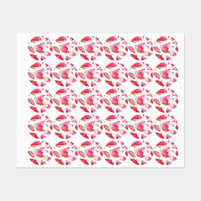 Watercolor Watermelon 1 Etiketten (Blatt)