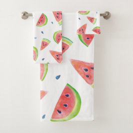 Watercolor Watermelon Badhandtuch Set