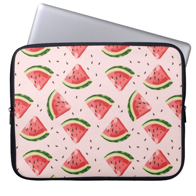 Watercolor Watermelon Frucht Muster Laptopschutzhülle (Vorderseite)