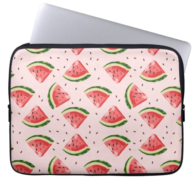 Watercolor Watermelon Frucht Muster Laptopschutzhülle (Vorderseite)