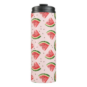 Watercolor Watermelon Frucht Muster Thermosbecher