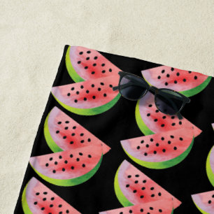 Watercolor Watermelon Pair Summer Pattern Strandtuch