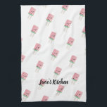 Watercolor Watermelon Pop Moderne Küche Geschirrtuch<br><div class="desc">Entworfen von Dream Big Digital Design</div>