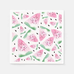 Watercolor Watermelon Serviette