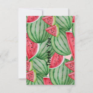 Watercolor Watermelon Vielen Dank Mitteilungskarte