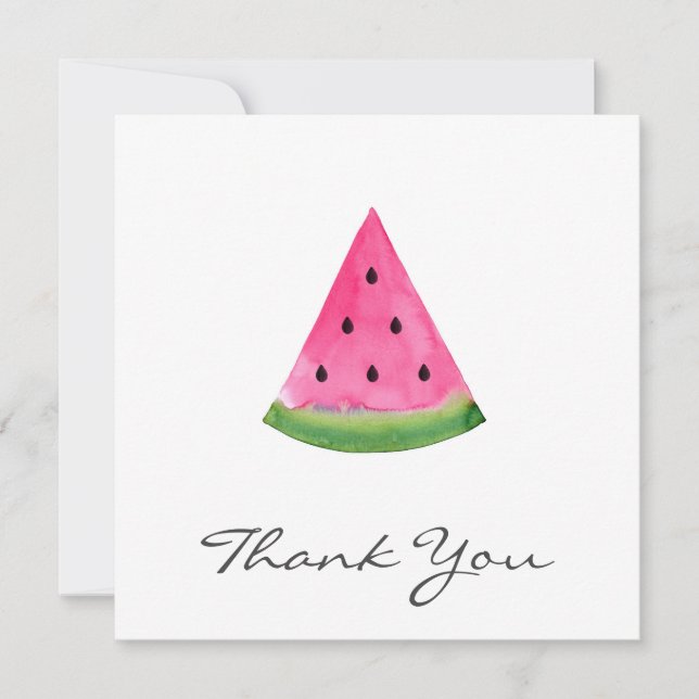 Watercolor Watermelone Dankeskarte (Vorderseite)