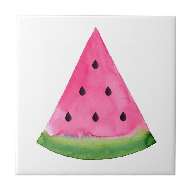 Watercolor Watermelone Fliese (Vorderseite)