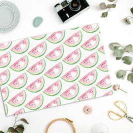 Watercolor Watermelone Herzstück Pattern Seidenpapier