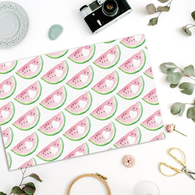 Watercolor Watermelone Herzstück Pattern Seidenpapier (Von Creator hochgeladen)