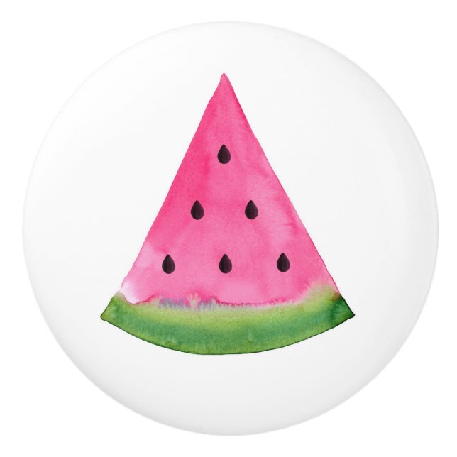 Watercolor Watermelone Keramikknauf (Vorderseite)