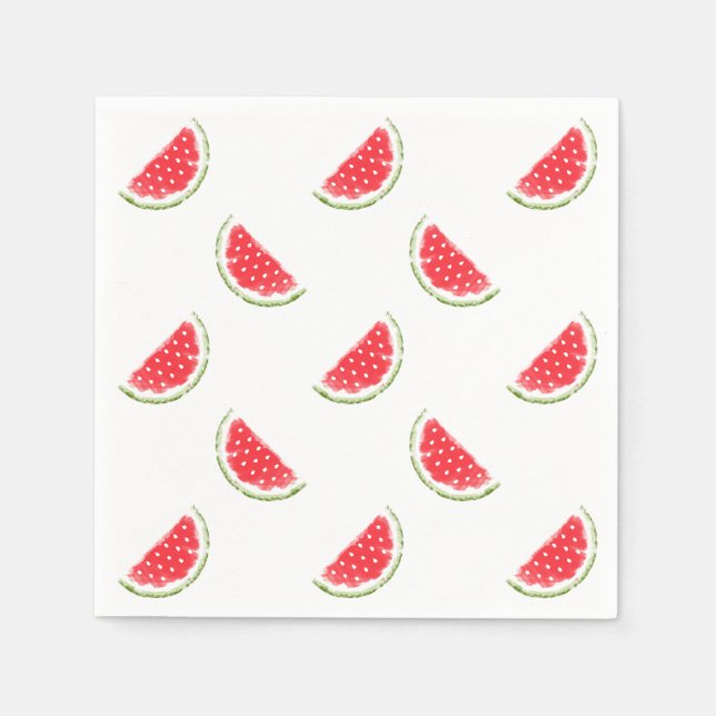 Watercolor Watermelone Muster Serviette (Vorderseite)