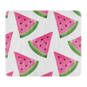 Watercolor Watermelone Wedges Schneidebrett