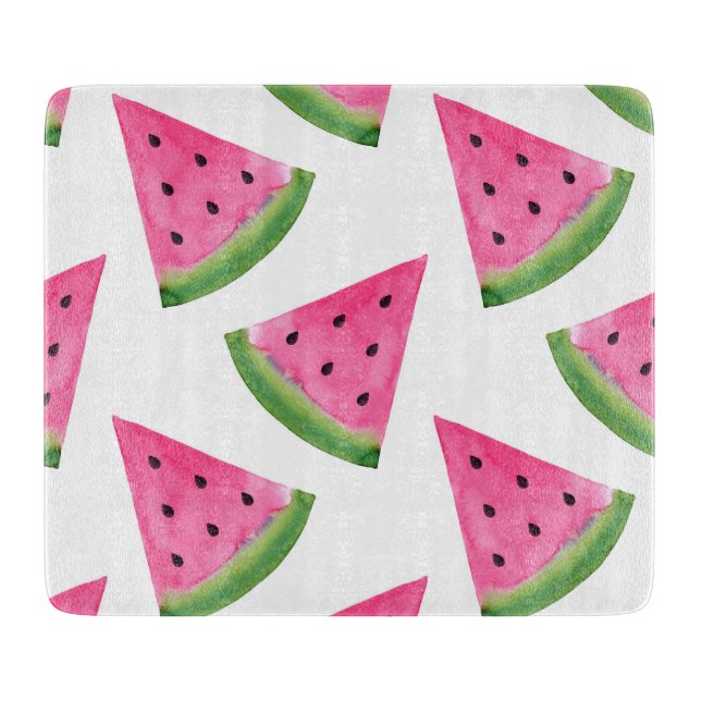Watercolor Watermelone Wedges Schneidebrett (Vorderseite)