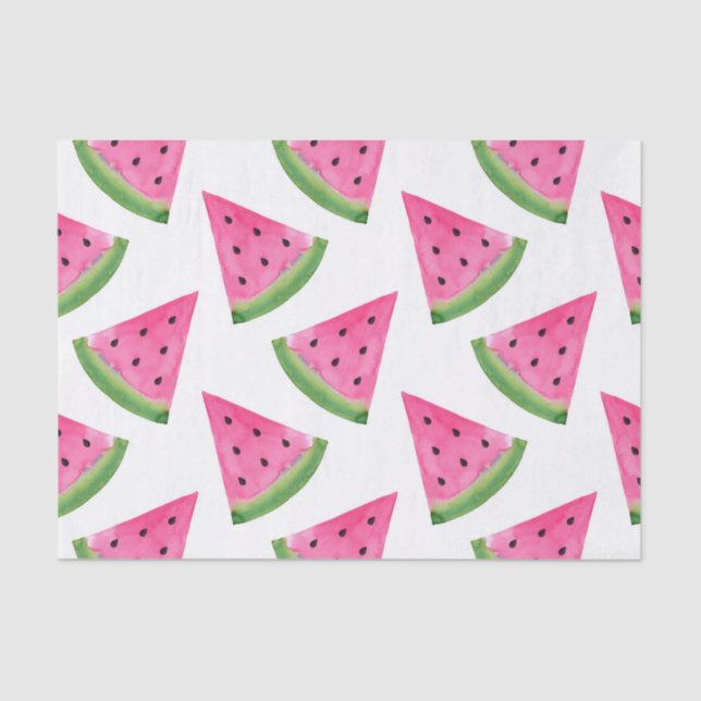 Watercolor Watermelone Wedges Seidenpapier (Vorderseite)