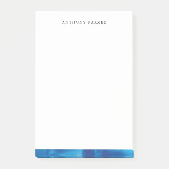 Watercolor Wave Post It Notes Post-it Klebezettel (Vorderseite)