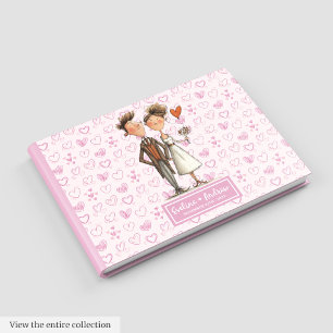 Watercolor Wedding Couple Funny Guest book Gästebuch