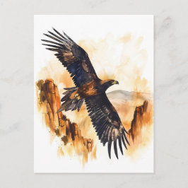 Watercolor Wedge-Tails-Adlerfliegen Postkarte