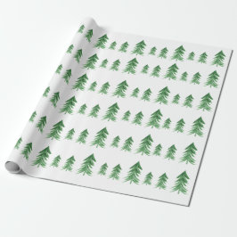 Watercolor Weihnachtsbaum Wrapping Paper Geschenkpapier