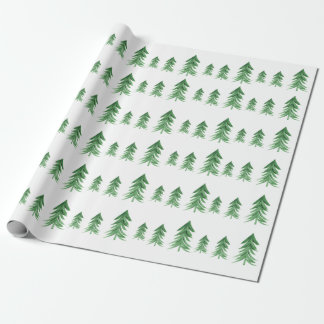 Watercolor Weihnachtsbaum Wrapping Paper Geschenkpapier