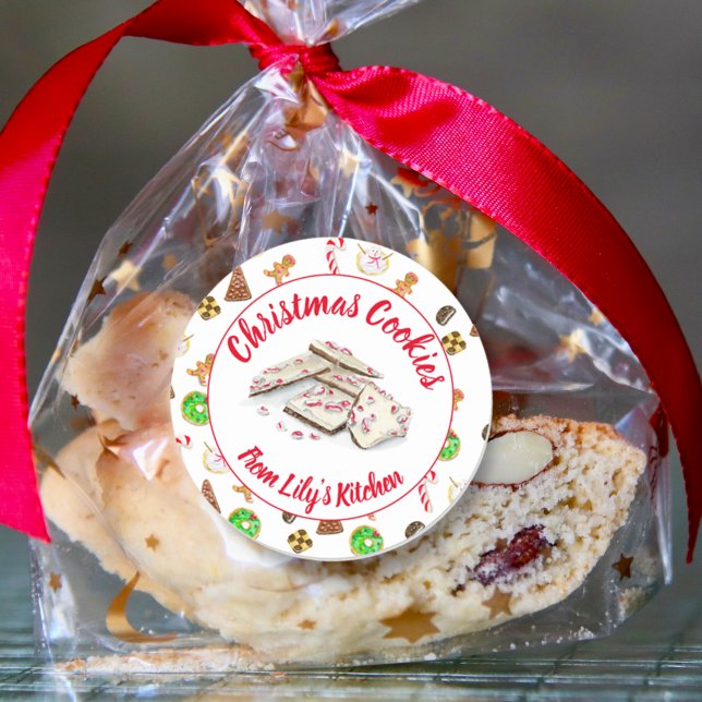 Watercolor Weihnachtscookies tauschen Runder Aufkleber (Von Creator hochgeladen)