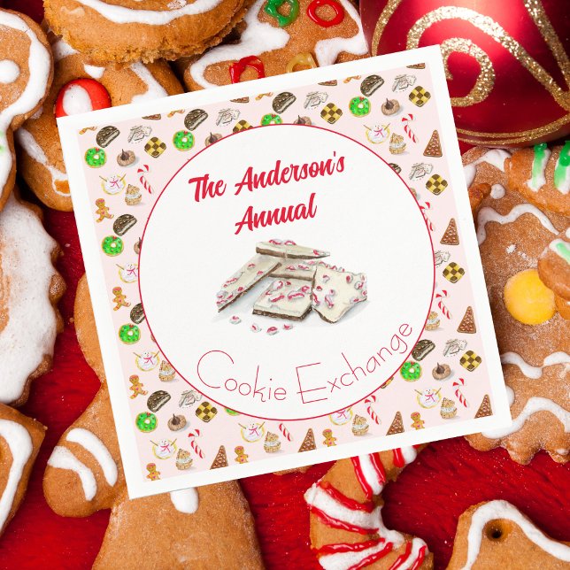 Watercolor Weihnachtscookies tauschen Serviette (Von Creator hochgeladen)