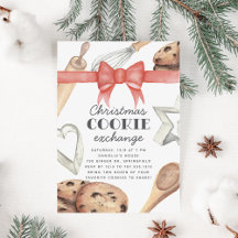Watercolor Weihnachtsfeiertag Cookie Exchange Part