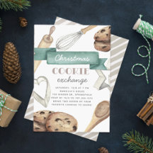 Watercolor Weihnachtsfeiertag Cookie Exchange Part
