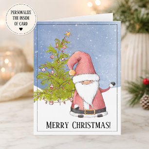 Watercolor-Weihnachtsmann-Geschäftsfeiertag Karte